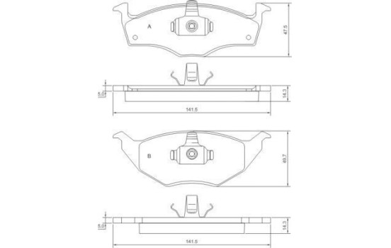 Brake Pad Set, disc brake 37238 ABS, Image 2