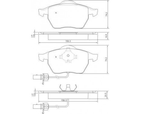 Brake Pad Set, disc brake 37239 ABS, Image 2