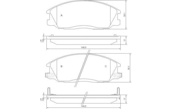 Brake Pad Set, disc brake 37242 ABS, Image 2