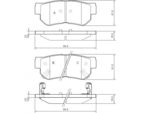 Brake Pad Set, disc brake 37247 ABS, Image 2