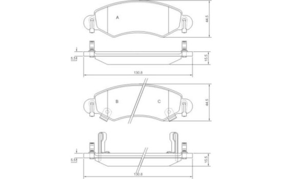 Brake Pad Set, disc brake 37249 ABS, Image 3
