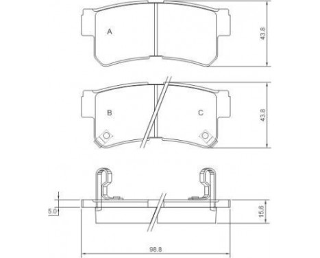 Brake Pad Set, disc brake 37252 ABS, Image 3