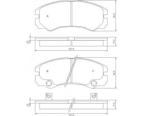 Brake Pad Set, disc brake 37257 ABS, Image 2