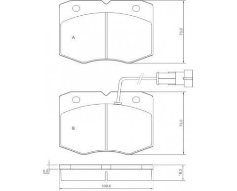 Brake Pad Set, disc brake 37265 ABS, Image 2