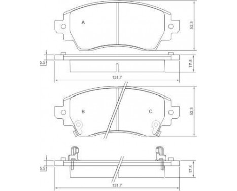 Brake Pad Set, disc brake 37269 ABS, Image 3