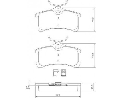 Brake Pad Set, disc brake 37270 ABS, Image 3