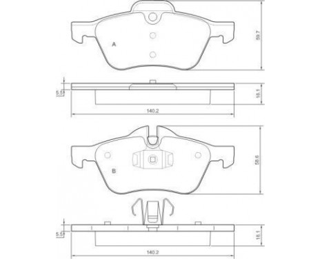 Brake Pad Set, disc brake 37279 ABS, Image 3