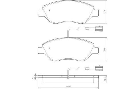 Brake Pad Set, disc brake 37281 ABS, Image 2
