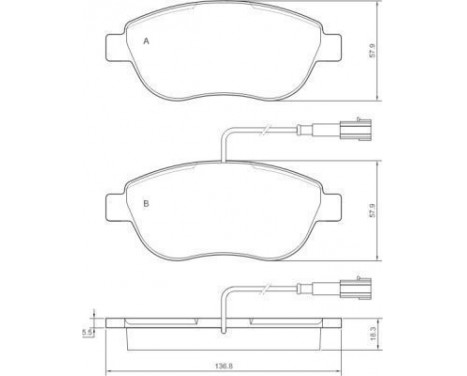 Brake Pad Set, disc brake 37282 ABS, Image 2