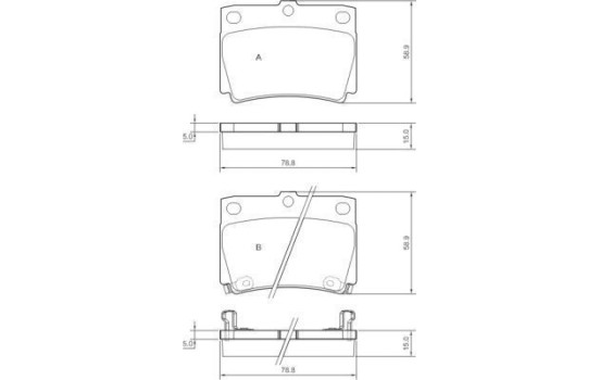 Brake Pad Set, disc brake 37284 ABS, Image 3