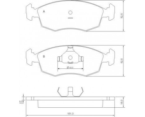 Brake Pad Set, disc brake 37292 ABS, Image 2