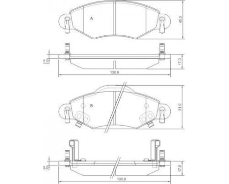 Brake Pad Set, disc brake 37309 ABS, Image 2