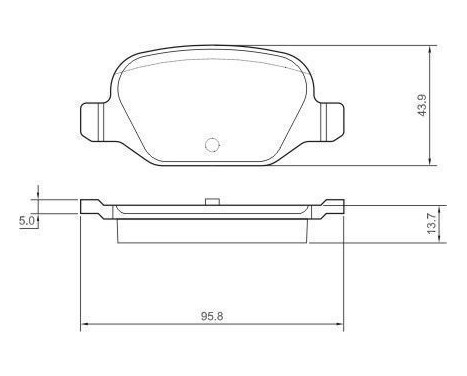 Brake Pad Set, disc brake 37311 ABS, Image 2