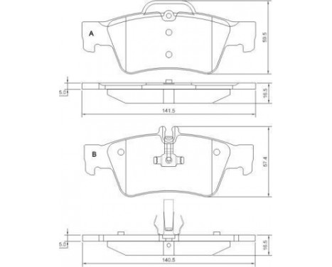 Brake Pad Set, disc brake 37319 ABS, Image 2
