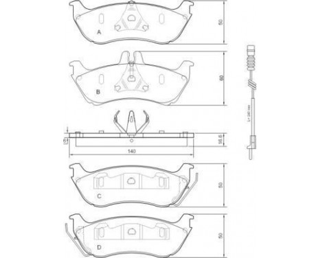 Brake Pad Set, disc brake 37322 ABS, Image 2