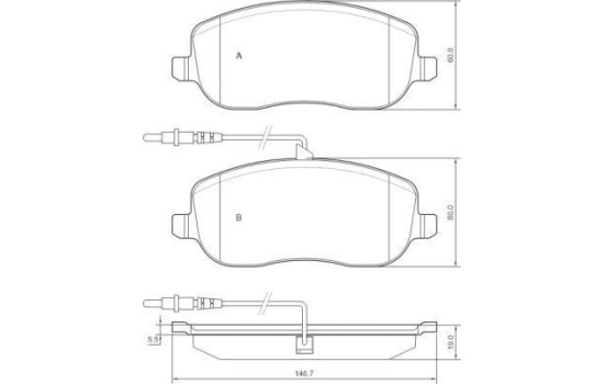 Brake Pad Set, disc brake 37329 ABS, Image 2