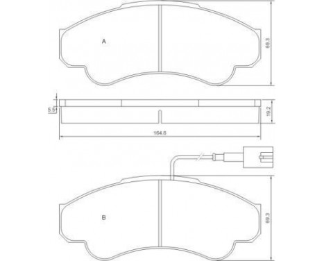 Brake Pad Set, disc brake 37332 ABS, Image 2