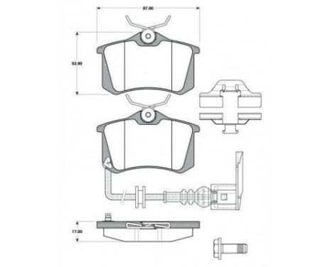 Brake Pad Set, disc brake 37334 ABS, Image 2