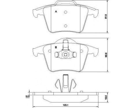 Brake Pad Set, disc brake 37343 ABS, Image 2