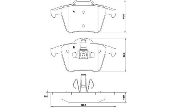 Brake Pad Set, disc brake 37343 ABS, Image 2
