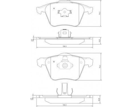 Brake Pad Set, disc brake 37344 ABS, Image 2