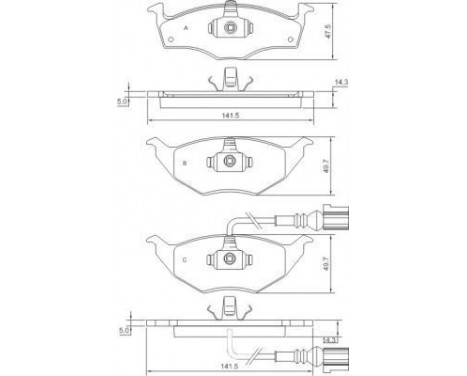 Brake Pad Set, disc brake 37345 ABS, Image 2