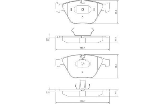 Brake Pad Set, disc brake 37346 ABS, Image 2