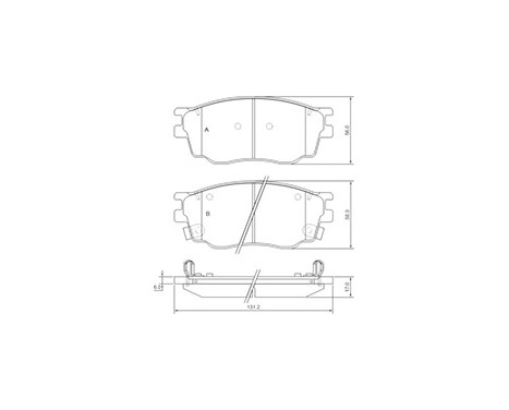 Brake Pad Set, disc brake 37351 ABS, Image 3