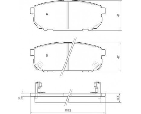 Brake Pad Set, disc brake 37362 ABS, Image 2