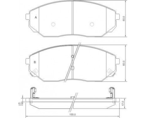 Brake Pad Set, disc brake 37364 ABS