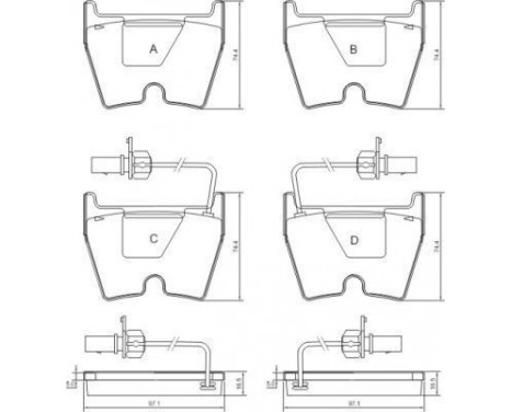 Brake Pad Set, disc brake 37367 ABS, Image 2