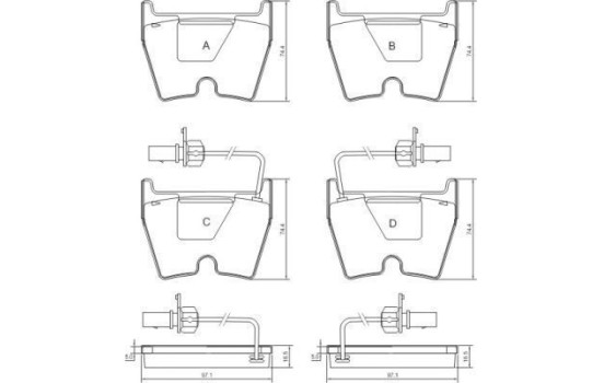 Brake Pad Set, disc brake 37367 ABS, Image 2