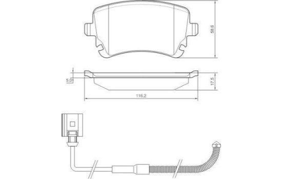 Brake Pad Set, disc brake 37368 ABS, Image 2