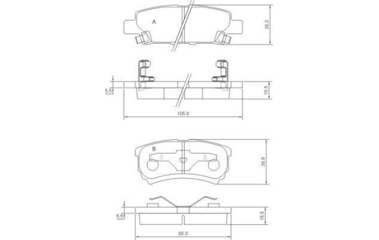 Brake Pad Set, disc brake 37384 ABS, Image 2