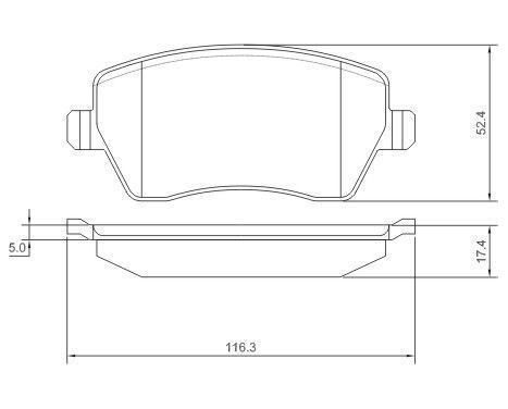 Brake Pad Set, disc brake 37395 ABS, Image 2