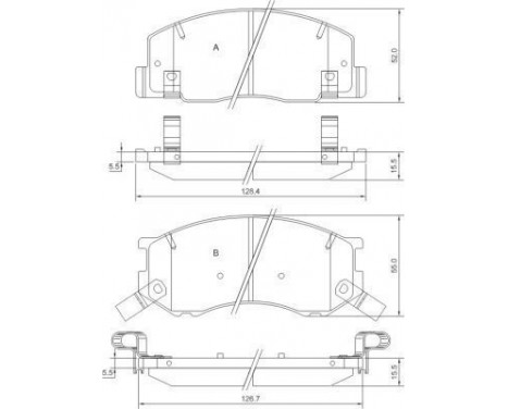 Brake Pad Set, disc brake 37399 ABS, Image 2