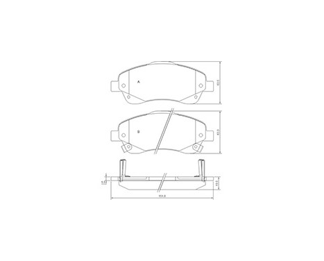 Brake Pad Set, disc brake 37400 ABS, Image 3
