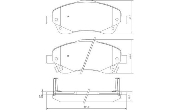 Brake Pad Set, disc brake 37400 ABS, Image 2