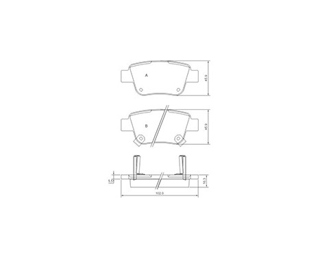 Brake Pad Set, disc brake 37401 ABS, Image 3