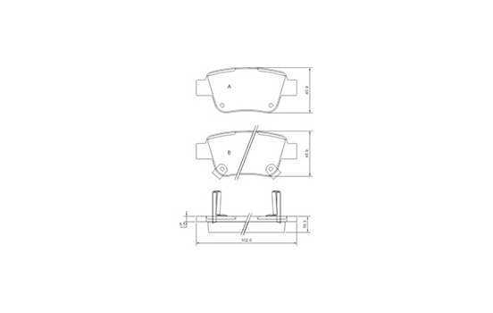 Brake Pad Set, disc brake 37401 ABS, Image 3