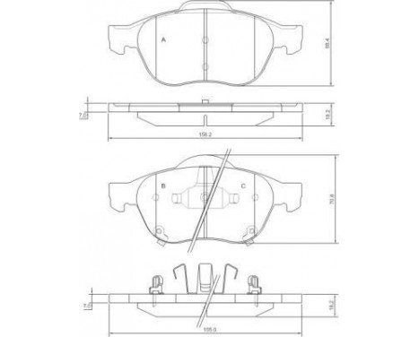 Brake Pad Set, disc brake 37402 ABS, Image 2