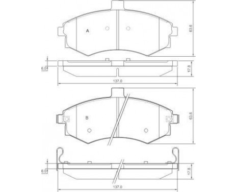 Brake Pad Set, disc brake 37403 ABS, Image 2