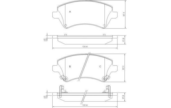 Brake Pad Set, disc brake 37405 ABS, Image 2