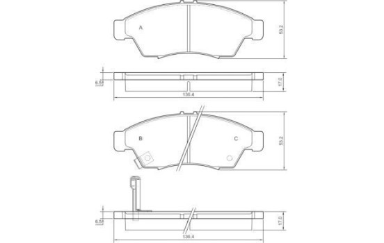 Brake Pad Set, disc brake 37407 ABS, Image 2