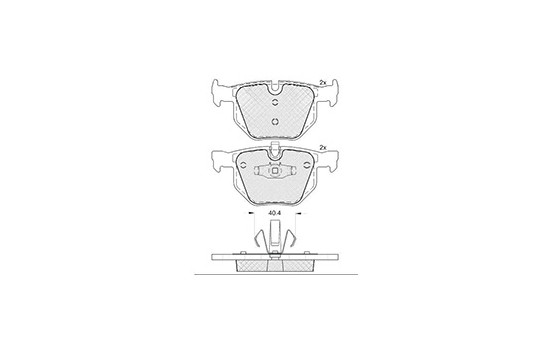 Brake Pad Set, disc brake 37410 ABS, Image 3