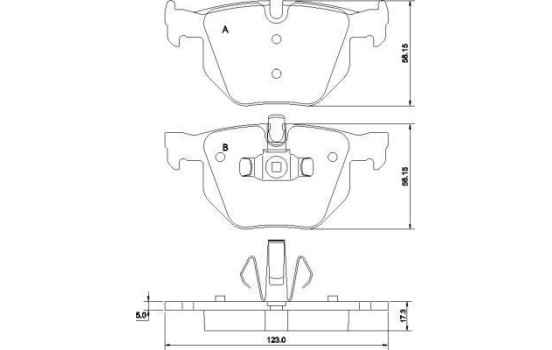 Brake Pad Set, disc brake 37410 ABS, Image 2
