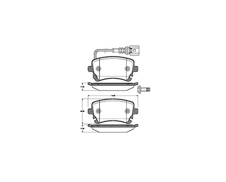 Brake Pad Set, disc brake 37413 ABS, Image 3