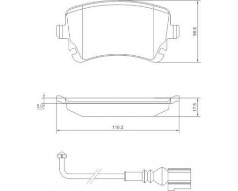 Brake Pad Set, disc brake 37413 ABS, Image 2