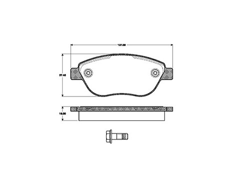 Brake Pad Set, disc brake 37418 ABS, Image 3