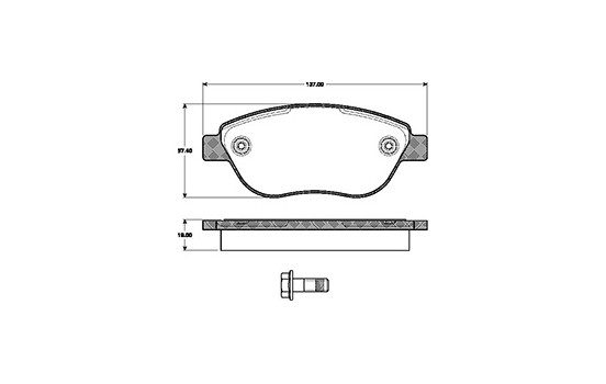 Brake Pad Set, disc brake 37418 ABS, Image 3